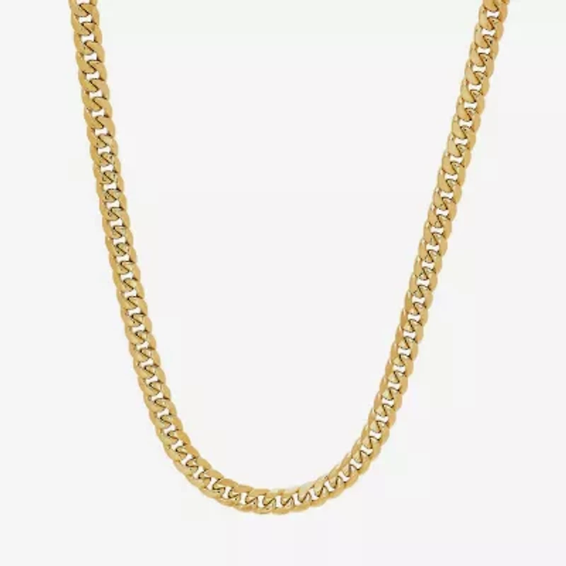 Mens 10K Gold 24 Inch Curb Chain Necklace