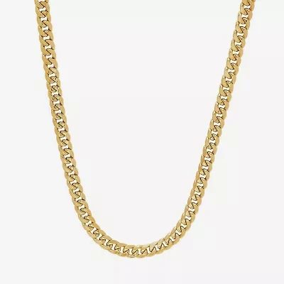 Mens 10K Gold 24 Inch Curb Chain Necklace