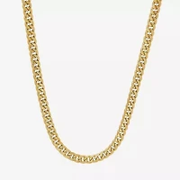 Mens 10K Gold 24 Inch Curb Chain Necklace