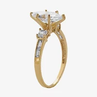 DiamonArt® Womens 2 1/2 CT. T.W. White Cubic Zirconia 10K Gold Engagement Ring