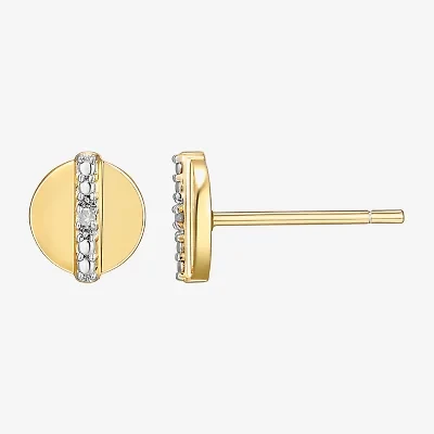 Sparkle Allure White Diamond Accent 7.4mm Round Stud Earrings
