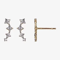 Sparkle Allure Crawler Womens White Diamond Accent Curved Ear Climbers