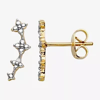 Sparkle Allure Crawler Womens White Diamond Accent Curved Ear Climbers