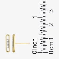 Sparkle Allure White Diamond Accent 12.9mm Bar Stud Earrings