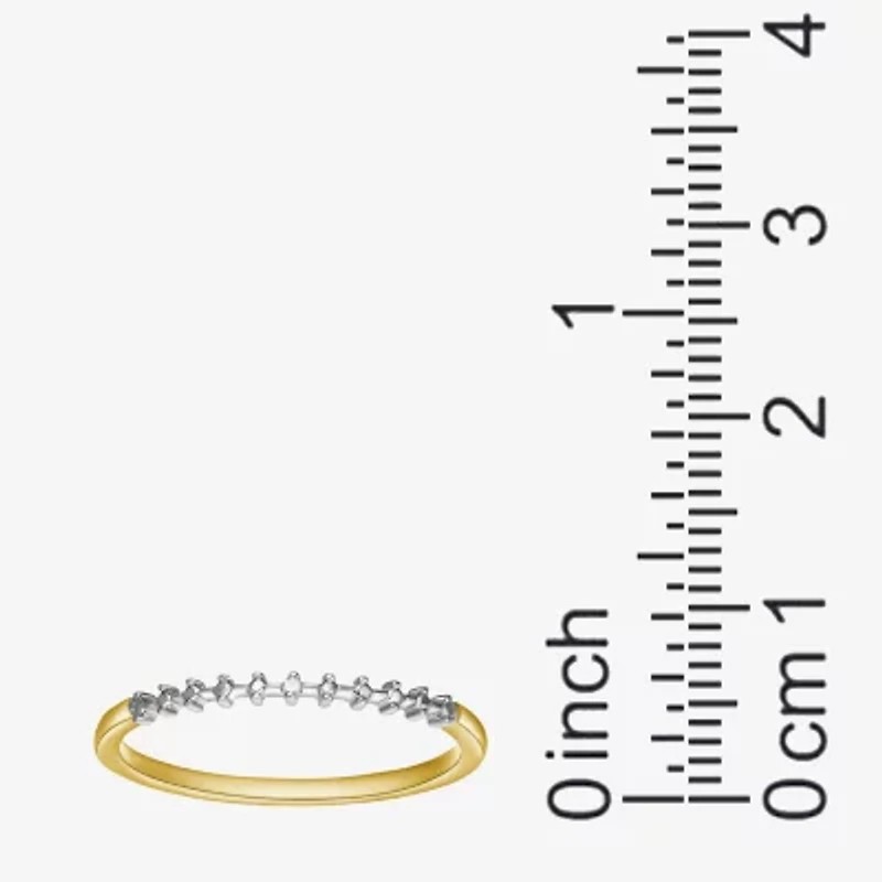 Sparkle Allure Womens White Diamond Accent Delicate Band