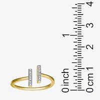 Sparkle Allure Womens White Diamond Accent Bar Bypass  Band