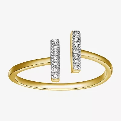 Sparkle Allure Womens White Diamond Accent Bar Bypass  Band