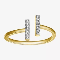 Sparkle Allure Womens White Diamond Accent Bar Bypass  Band