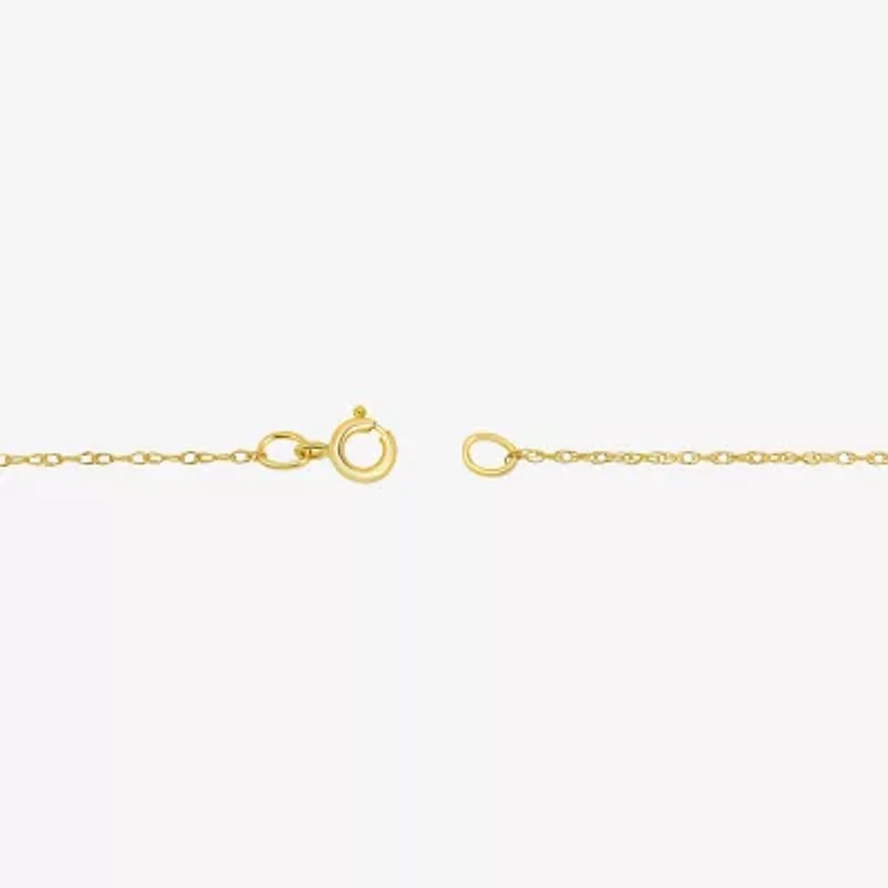 Womens 10K Gold Heart 18 Inch Pendant Necklace