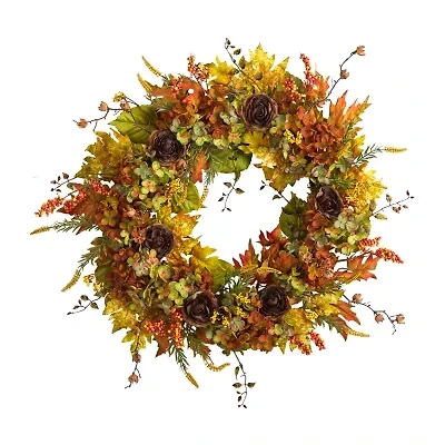 Nearly Natural "32"" Autumn Faux" Wreath