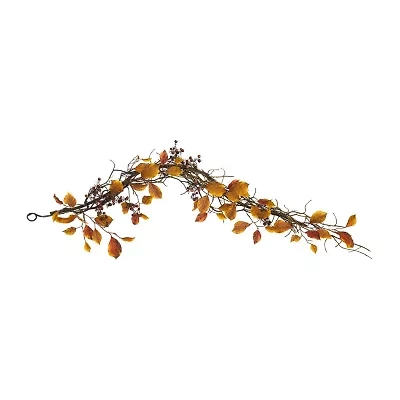 Nearly Natural Artificial Foliage Thanksgiving Indoor Garland