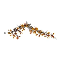 Nearly Natural Artificial Foliage Thanksgiving Indoor Garland