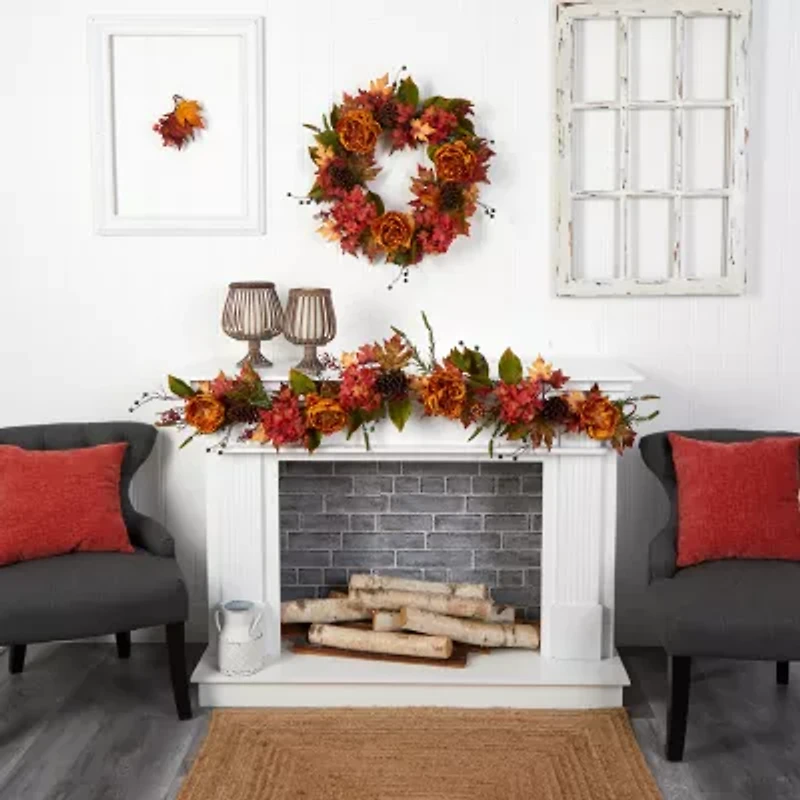 Nearly Natural 6ft Assort Faux Thanksgiving Indoor Garland