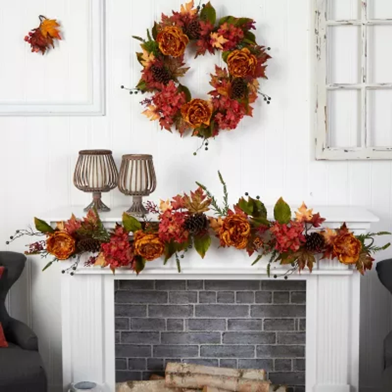Nearly Natural 6ft Assort Faux Thanksgiving Indoor Garland
