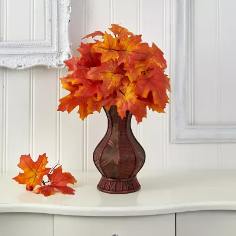 Nearly Natural 24" Autumn Maple Leaf Faux Artificial Plant