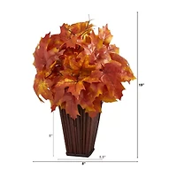 Nearly Natural 19" Autumn Maple Leaf Faux Artificial Plant