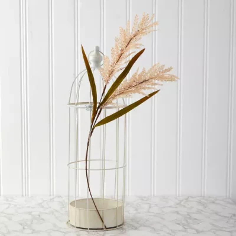 Nearly Natural "30"" Faux Sorghum Beige Stem Set" Artificial Flowers