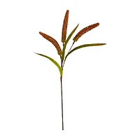 Nearly Natural 30" Faux Sorghum Stem Set Artificial Flowers