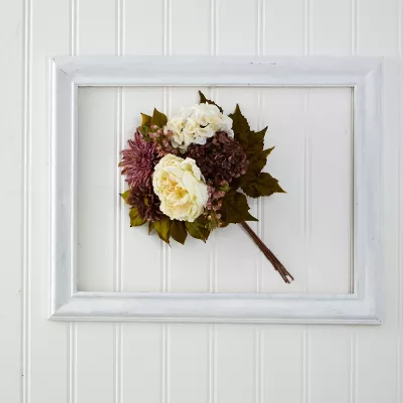 Nearly Natural Peony Hydrangea & Dahlia Faux Artificial Flowers