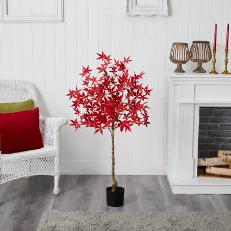 Nearly Natural 4ft Autumn Maple Fall Artificial Plant