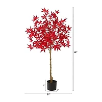 Nearly Natural 4ft Autumn Maple Fall Artificial Plant
