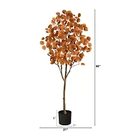 Nearly Natural 5ft Autumn Eucalyptus Artificial Plant