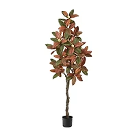 Nearly Natural 6ft Fall Magnolia Artificial Plant