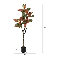 Nearly Natural 4ft Fall Magnolia Artificial Plant