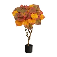 Nearly Natural 3ft Autumn Umbrella Ficus Artificial Plant