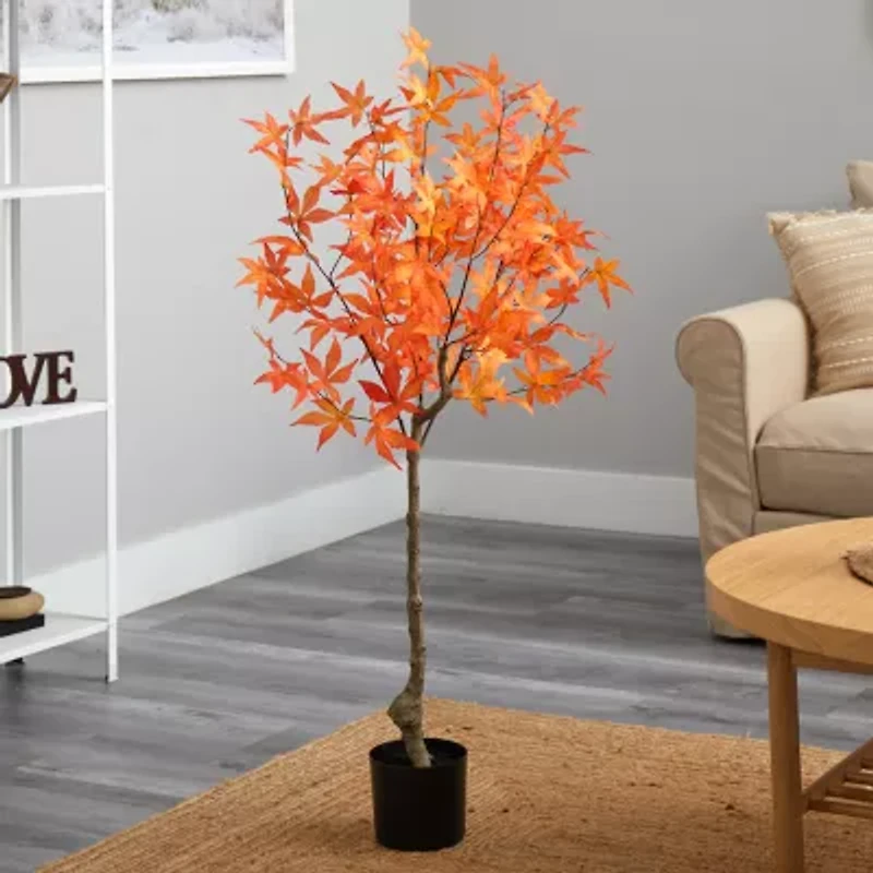 Nearly Natural 4ft Autumn Maple Artificial Plant