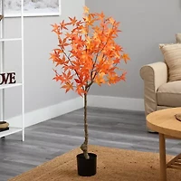 Nearly Natural 4ft Autumn Maple Artificial Plant