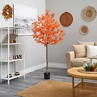Nearly Natural 4ft Autumn Maple Artificial Plant