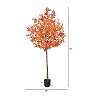 Nearly Natural 6ft Autumn Maple Artificial Plant