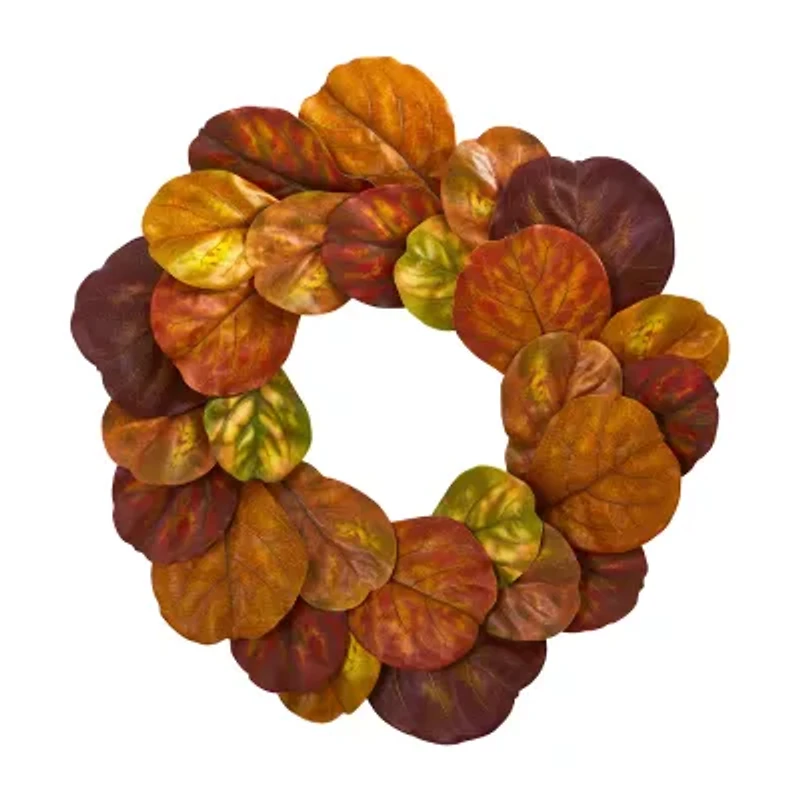 Nearly Natural "5"" Faux Fiddle Leaf" Wreath