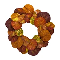 Nearly Natural "5"" Faux Fiddle Leaf" Wreath