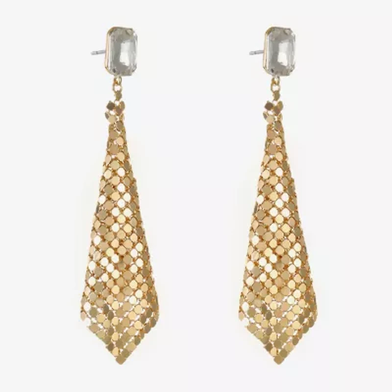 Bijoux Bar Womens Glass Hypoallergenic Drop Earrings