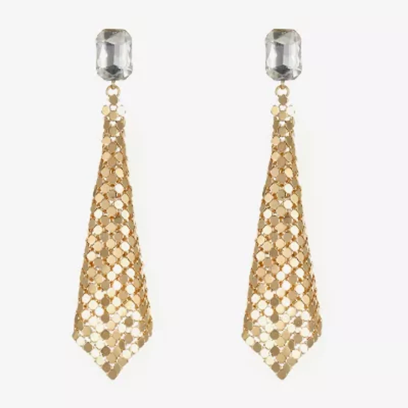 Bijoux Bar Womens Glass Hypoallergenic Drop Earrings