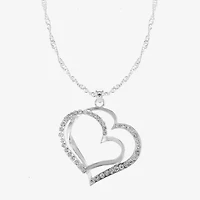 Liz Claiborne Pendant Necklace And Drop Earring Womens Glass Heart 2-pc. Jewelry Set