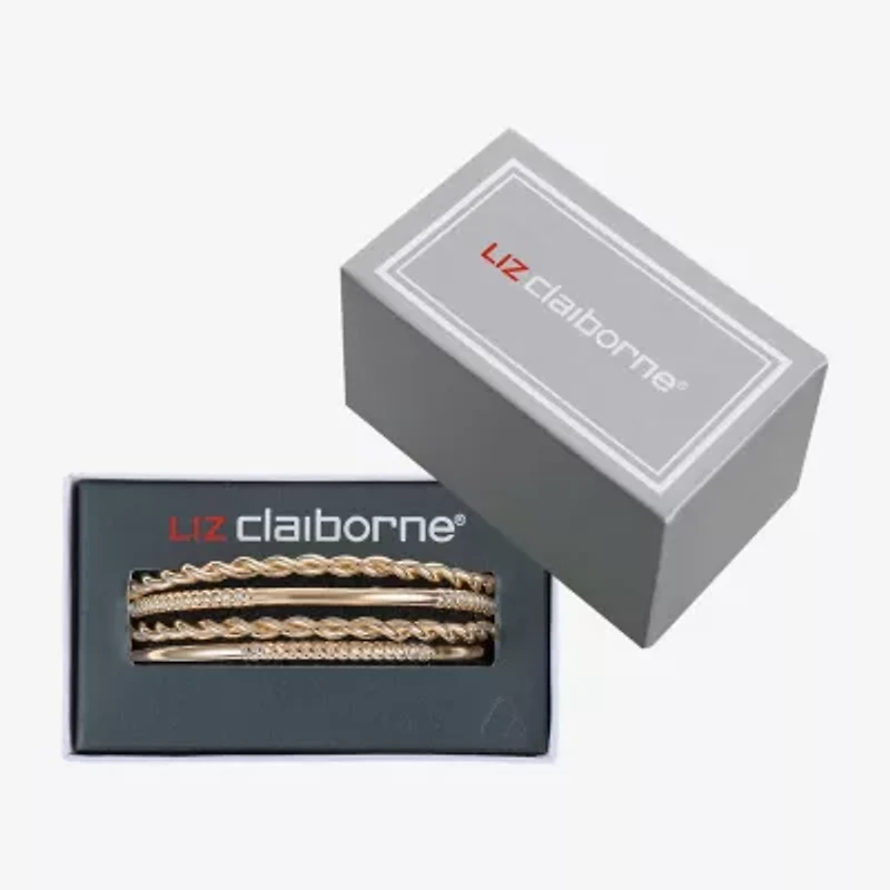 Liz Claiborne Womens 4-pc. Glass Bracelet Set