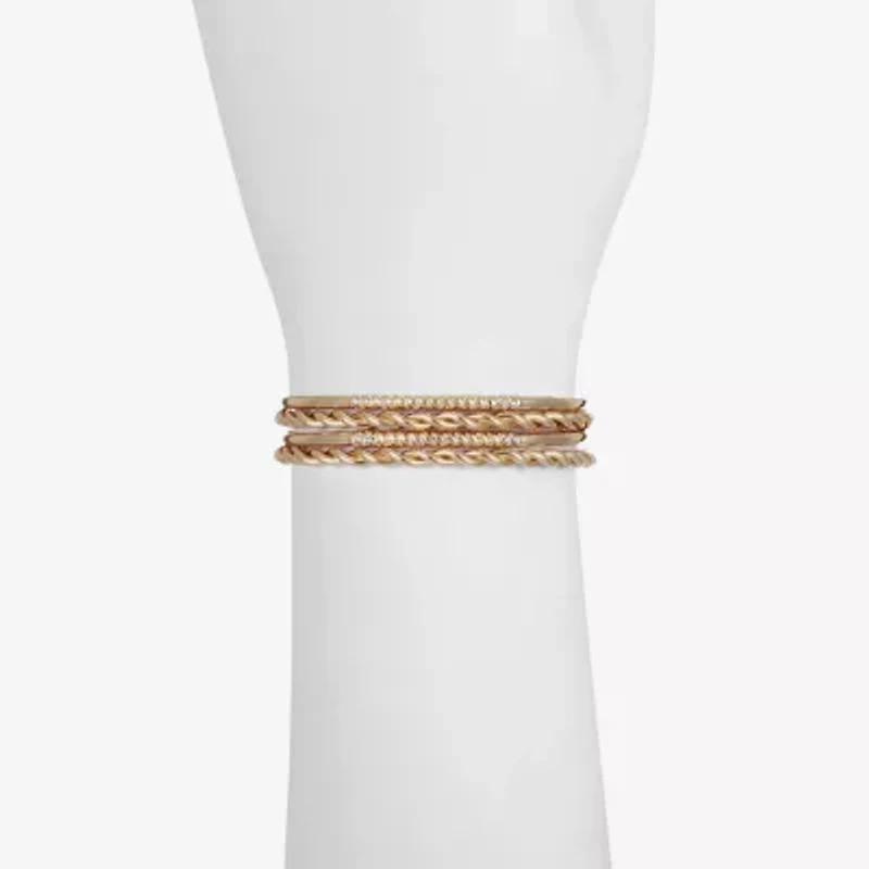 Liz Claiborne Womens 4-pc. Glass Bracelet Set