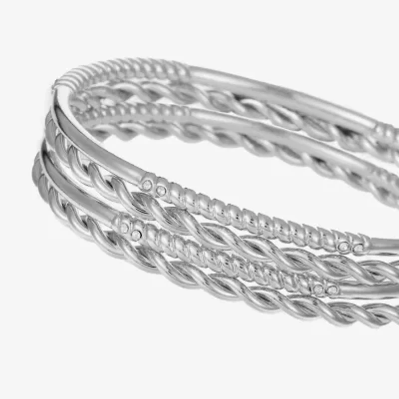 Liz Claiborne Womens 4-pc. Glass Bracelet Set