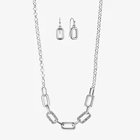 Liz Claiborne Link Necklace And Drop Earring Womens Glass 2-pc. Jewelry Set