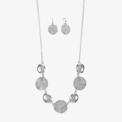 Liz Claiborne Collar Necklace And Drop Earring Womens Round 2-pc. Jewelry Set