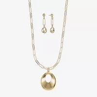Liz Claiborne Pendant Necklace And Drop Earring Womens 2-pc. Jewelry Set