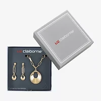 Liz Claiborne Pendant Necklace And Drop Earring Womens 2-pc. Jewelry Set