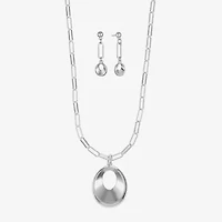 Liz Claiborne Pendant Necklace And Drop Earring Womens 2-pc. Jewelry Set