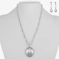 Liz Claiborne Pendant Necklace And Drop Earring Womens 2-pc. Jewelry Set