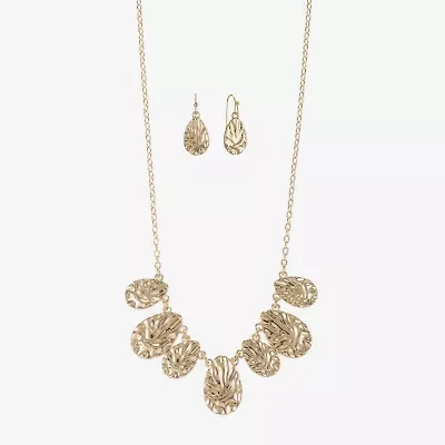 Liz Claiborne Collar Necklace And Drop Earring Womens 2-pc. Jewelry Set