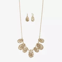 Liz Claiborne Collar Necklace And Drop Earring Womens 2-pc. Jewelry Set