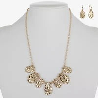 Liz Claiborne Collar Necklace And Drop Earring Womens 2-pc. Jewelry Set